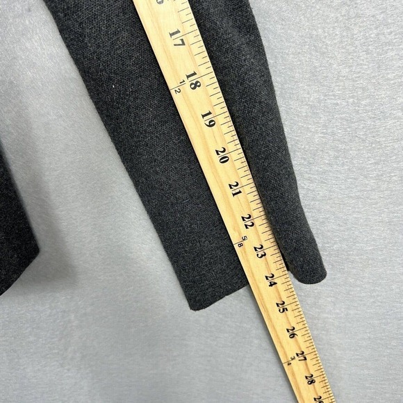 Theory Blazer Jacket Size 8 Gray Black Trim Single Button Workwear Career - Picture 9 of 12